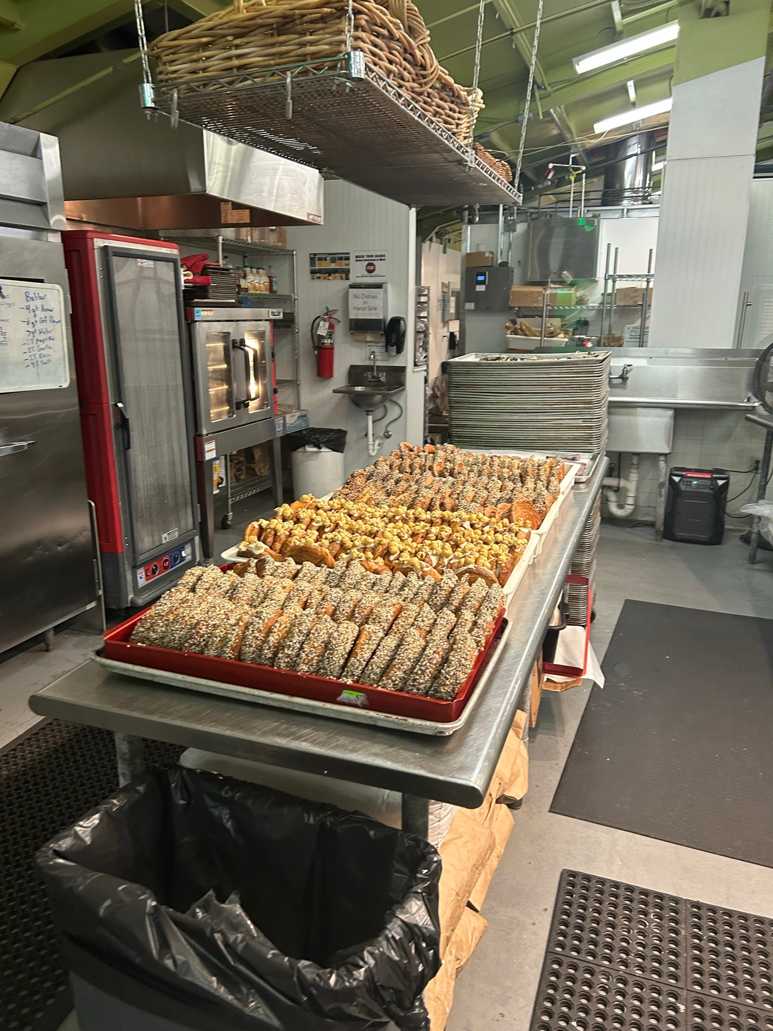 The French Meadow kitchen in full Fair-day production mode